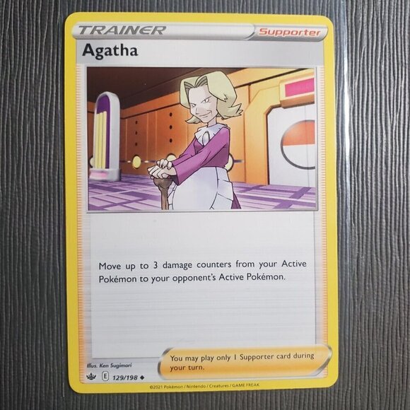 Pokemon TCG - Agatha - 129/198 - Chilling Reign - Trainer - Uncommon - 2021 - MP - Picture 3 of 3
